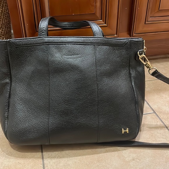 Halston Heritage Handbags - Halston Heritage Black Leather Tote & Crossbody Bag